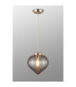 Afton 23cm Single Pendant Flower Bud Shade 1 x E27 French Gold/Gold Braided Cable/Cognac-3