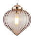 Afton 23cm Single Pendant Flower Bud Shade 1 x E27 French Gold/Gold Braided Cable/Cognac-7