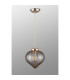 Afton 23cm Single Pendant Flower Bud Shade 1 x E27 French Gold/Gold Braided Cable/Cognac-8