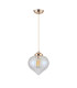 Afton 23cm Single Pendant Flower Bud Shade 1 x E27 French Gold/Gold Braided Cable/Iridescent Faded-5
