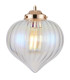 Afton 23cm Single Pendant Flower Bud Shade 1 x E27 French Gold/Gold Braided Cable/Iridescent Faded-7