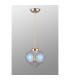 Afton 23cm Single Pendant Flower Bud Shade 1 x E27 French Gold/Gold Braided Cable/Iridescent Faded-8