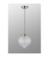 Afton 23cm Single Pendant Flower Bud Shade 1 x E27 Polished Nickel/Grey Braided Cable/Clear-8