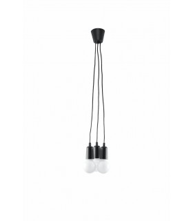 3 Light Ceiling Cluster Pendant Black - 1