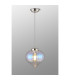 Afton 23cm Single Pendant Flower Bud Shade 1 x E27 Polished Nickel/Grey Braided Cable/Iridescent Faded-3