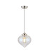 Afton 23cm Single Pendant Flower Bud Shade 1 x E27 Polished Nickel/Grey Braided Cable/Iridescent Faded-4