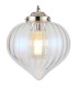 Afton 23cm Single Pendant Flower Bud Shade 1 x E27 Polished Nickel/Grey Braided Cable/Iridescent Faded-7