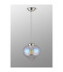 Afton 23cm Single Pendant Flower Bud Shade 1 x E27 Polished Nickel/Grey Braided Cable/Iridescent Faded-8