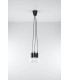 3 Light Ceiling Cluster Pendant Black - 3