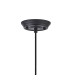 Afton 23cm Single Pendant Flower Bud Shade 1 x E27 Satin Black/Black Braided Cable/Iridescent Faded-6