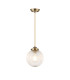 Afton Single Pendant 20cm Acorn Ribbed Glass 1 x E27 Antique Brass/Golden Brown Twisted Braided Cable/Clear-4
