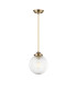 Afton Single Pendant 20cm Acorn Ribbed Glass 1 x E27 Antique Brass/Golden Brown Twisted Braided Cable/Clear-5