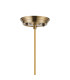Afton Single Pendant 20cm Acorn Ribbed Glass 1 x E27 Antique Brass/Golden Brown Twisted Braided Cable/Clear-6