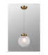 Afton Single Pendant 20cm Acorn Ribbed Glass 1 x E27 Brass/Pale Gold Twisted Cable/Clear-3