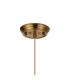 Afton Single Pendant 20cm Acorn Ribbed Glass 1 x E27 Brass/Pale Gold Twisted Cable/Clear-7
