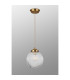 Afton Single Pendant 20cm Acorn Ribbed Glass 1 x E27 Brass/Pale Gold Twisted Cable/Clear-8