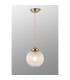 Afton Single Pendant 20cm Acorn Ribbed Glass 1 x E27 French Gold/Gold Twisted Braided Cable/Clear-3