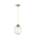 Afton Single Pendant 20cm Acorn Ribbed Glass 1 x E27 French Gold/Gold Twisted Braided Cable/Clear-5