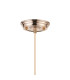 Afton Single Pendant 20cm Acorn Ribbed Glass 1 x E27 French Gold/Gold Twisted Braided Cable/Clear-6