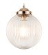 Afton Single Pendant 20cm Acorn Ribbed Glass 1 x E27 French Gold/Gold Twisted Braided Cable/Clear-7