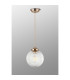 Afton Single Pendant 20cm Acorn Ribbed Glass 1 x E27 French Gold/Gold Twisted Braided Cable/Clear-8