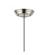 Afton Single Pendant 20cm Acorn Ribbed Glass 1 x E27 Polished Nickel/Grey Twisted Braided Cable/Clear-6