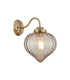 Afton Wall Light Flower Bud Shade 1 x E27 Antique Brass/Cognac-1