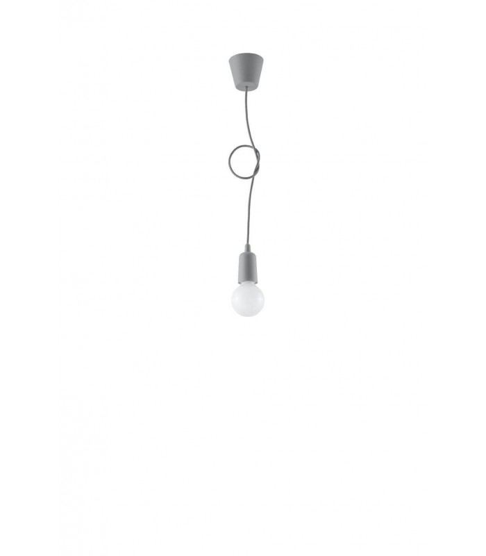 1 Light Ceiling Pendant Grey - 3