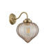 Afton Wall Light Flower Bud Shade 1 x E27 Antique Brass/Cognac-4