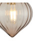 Afton Wall Light Flower Bud Shade 1 x E27 Antique Brass/Cognac-6