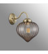 Afton Wall Light Flower Bud Shade 1 x E27 Antique Brass/Cognac-7