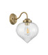 Afton Wall Light Flower Bud Shade 1 x E27 Antique Brass/Clear-3