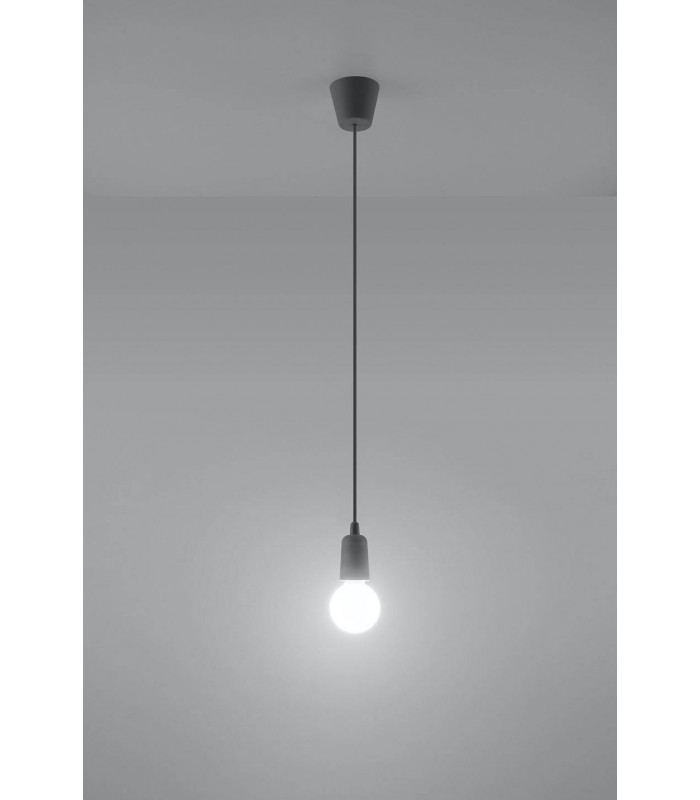 1 Light Ceiling Pendant Grey - 4