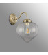 Afton Wall Light Flower Bud Shade 1 x E27 Antique Brass/Clear-6