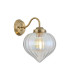 Afton Wall Light Flower Bud Shade 1 x E27 Antique Brass/Iridescent Faded-1