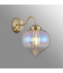 Afton Wall Light Flower Bud Shade 1 x E27 Antique Brass/Iridescent Faded-3