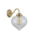 Afton Wall Light Flower Bud Shade 1 x E27 Antique Brass/Iridescent Faded-4