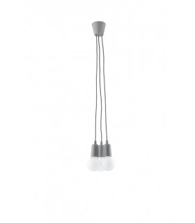 3 Light Ceiling Cluster Pendant Grey - 1