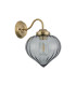 Afton Wall Light Flower Bud Shade 1 x E27 Antique Brass/Smoke-4
