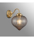 Afton Wall Light Flower Bud Shade 1 x E27 Brass/Cognac-3