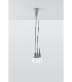 3 Light Ceiling Cluster Pendant Grey - 2