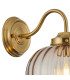 Afton Wall Light Flower Bud Shade 1 x E27 Brass/Cognac-5