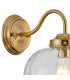 Afton Wall Light Flower Bud Shade 1 x E27 Brass/Clear-5