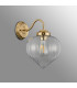 Afton Wall Light Flower Bud Shade 1 x E27 Brass/Clear-7