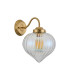 Afton Wall Light Flower Bud Shade 1 x E27 Brass/Iridescent Faded-4