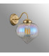 Afton Wall Light Flower Bud Shade 1 x E27 Brass/Iridescent Faded-7