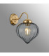Afton Wall Light Flower Bud Shade 1 x E27 Brass/Smoke-3