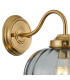 Afton Wall Light Flower Bud Shade 1 x E27 Brass/Smoke-5