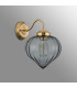 Afton Wall Light Flower Bud Shade 1 x E27 Brass/Smoke-7
