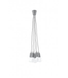 5 Light Ceiling Cluster Pendant Grey - 1